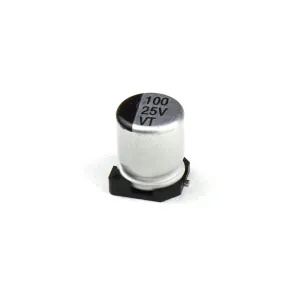 100 uF 25V Surface Mount Electrolytic Capacitor (Pack of 20)